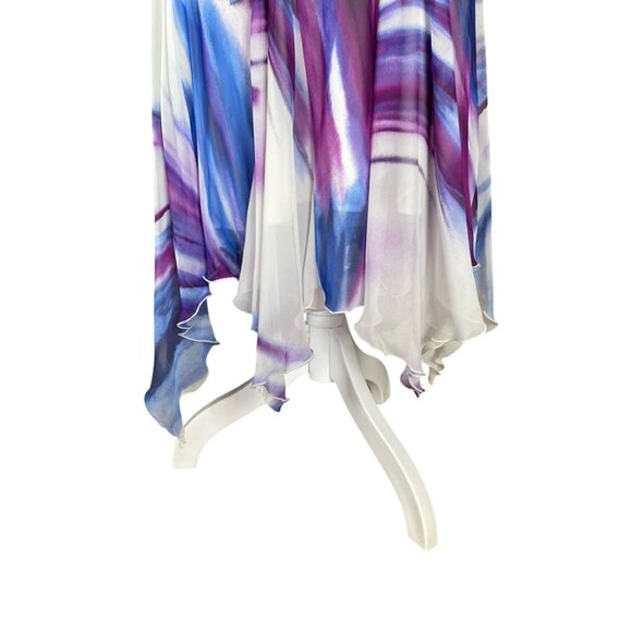 S.L. Fashions 8 multicolored sheer fully lined maxi dress padded embellished - Picture 10 of 16